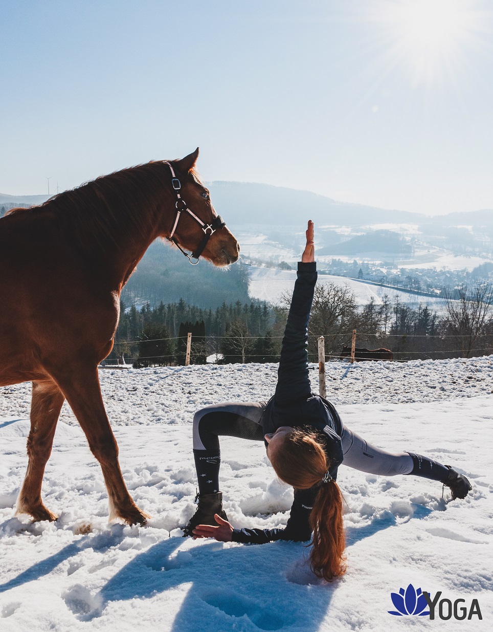 Yoga-Reiter-Ausfallschritt-Drehung-Lunge-Twist