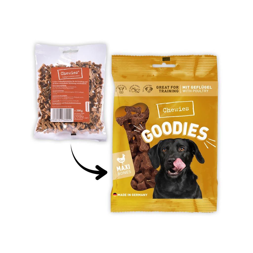 CHEWIES Leckerli GOODIES GEFLÜGELKNÖCHELCHEN für Hunde 200g