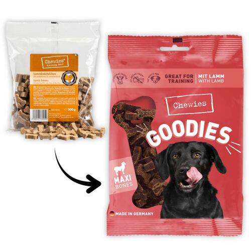 CHEWIES Leckerli GOODIES LAMMKNÖCHELCHEN für Hunde 200g