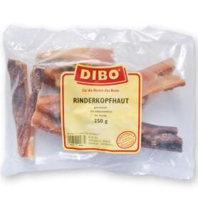 DIBO Leckerli RINDERKOPFHAUT für Hunde 250g