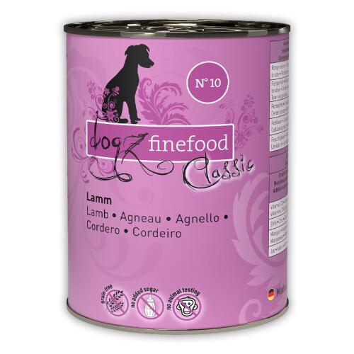 DOGZ FINEFOOD Nassfutter No.10 LAMM für ernährungsempfindliche Hunde 400g Dose