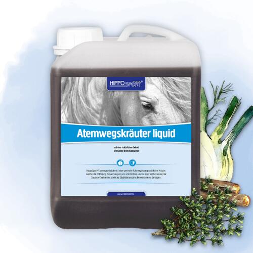 HIPPOSPORT Ergänzungsfutter ATEMWEGSKRÄUTER LIQUID für Pferde 2,5l