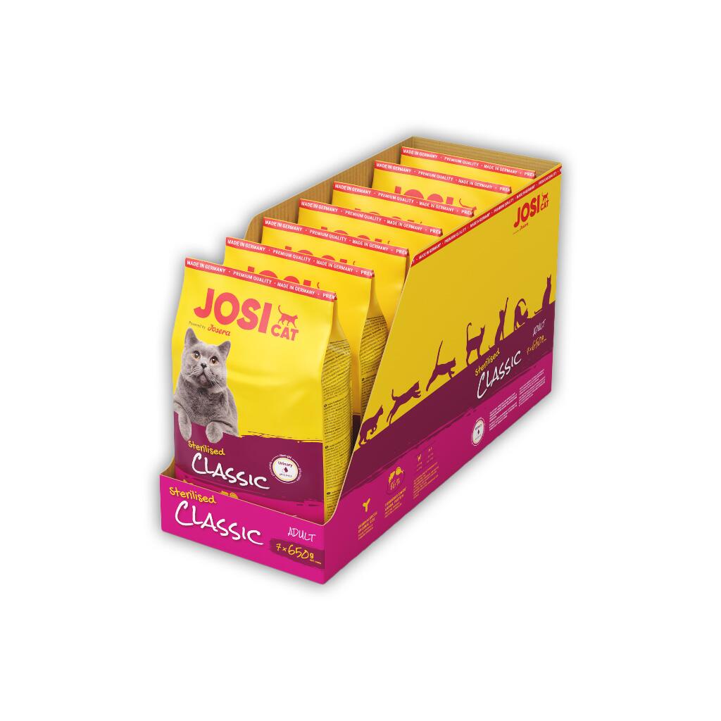JOSICAT Trockenfutter STERILISED CLASSIC für Katzen 7x650g