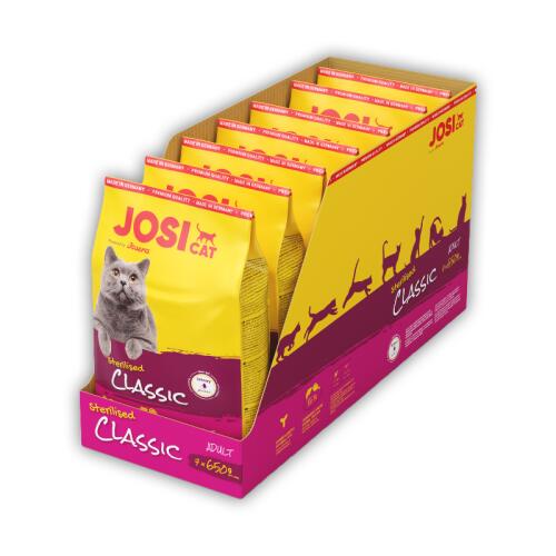 JOSICAT Trockenfutter STERILISED CLASSIC für Katzen 7x650g