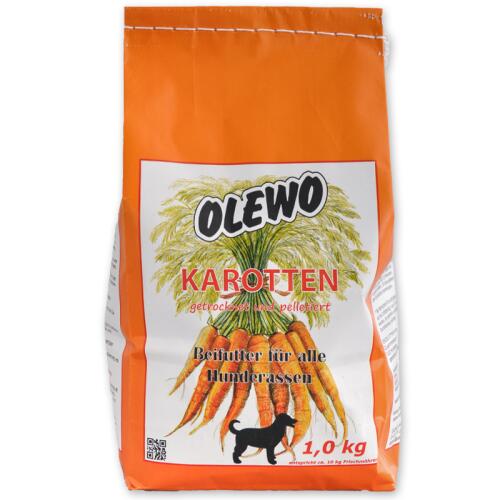 OLEWO Ergänzungsfutter KAROTTENPELLETS für Hunde 1kg