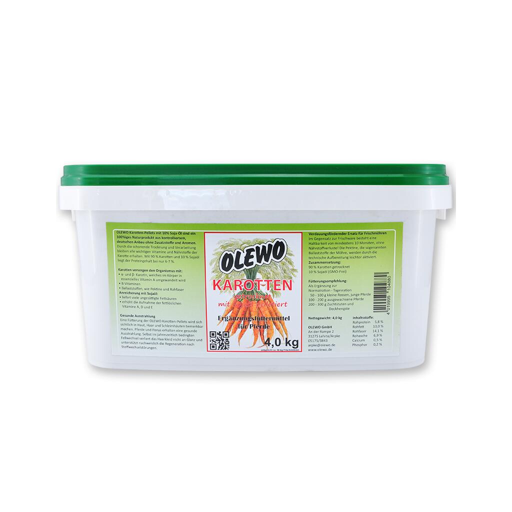 OLEWO Ergänzungsfutter KAROTTENPELLETS für Pferde 4kg