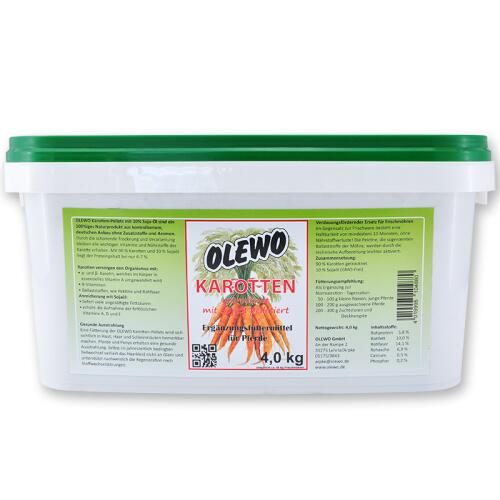 OLEWO Ergänzungsfutter KAROTTENPELLETS für Pferde 4kg