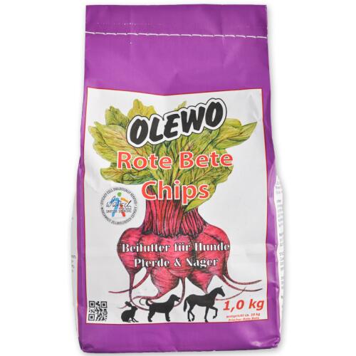 OLEWO Ergänzungsfutter ROTE BETE CHIPS für Pferde 1kg