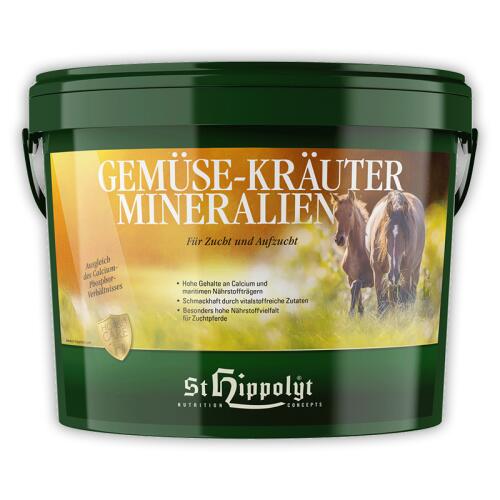 ST. HIPPOLYT Mineralfutter GEMÜSE-KRÄUTER-MINERAL für Pferde 10kg