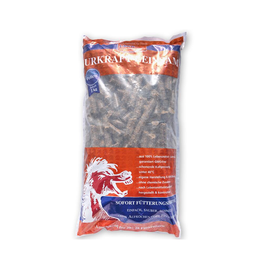 URKRAFT Ergänzungsfutter LEINSAM PELLET für Pferde 2kg