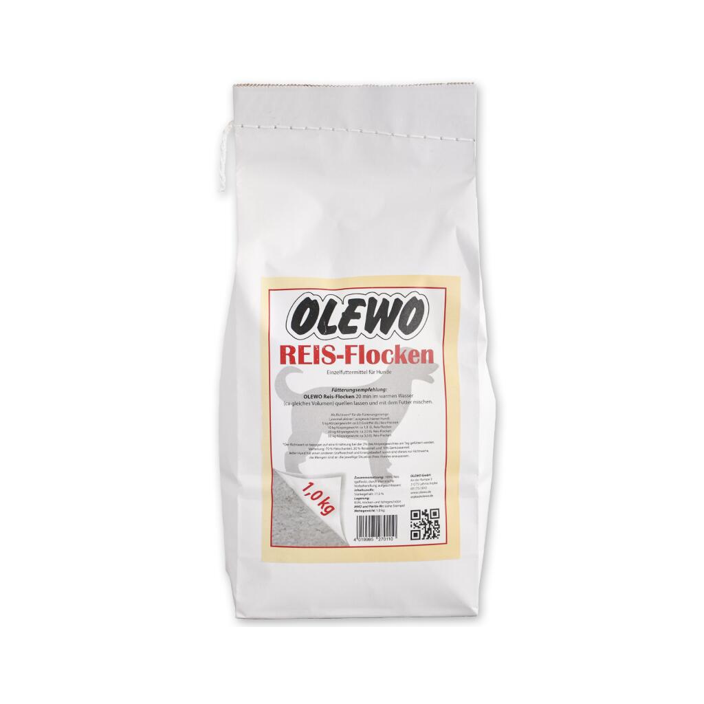 OLEWO Ergänzungsfutter REIS-FLOCKEN für Hunde 1kg