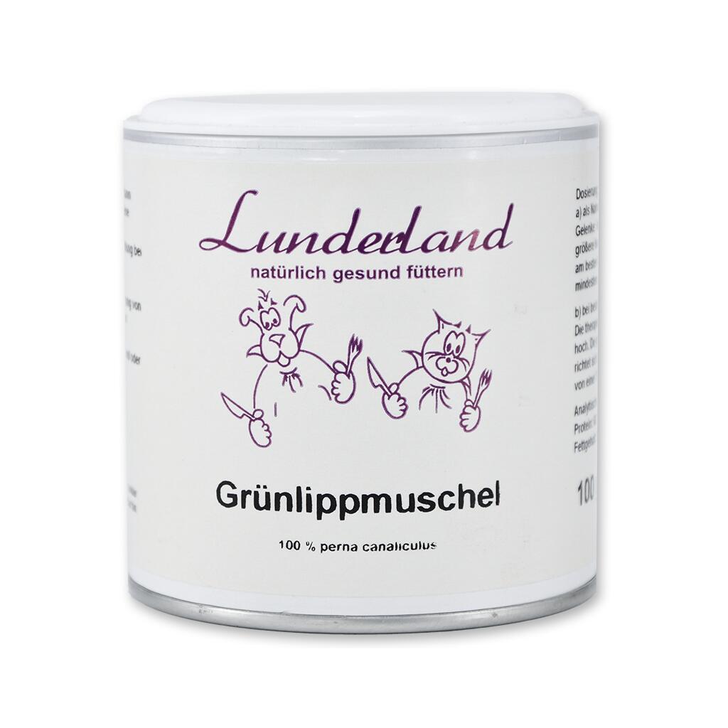 LUNDERLAND Ergänzungsfutter GRÜNLIPPMUSCHELPULVER für Hunde