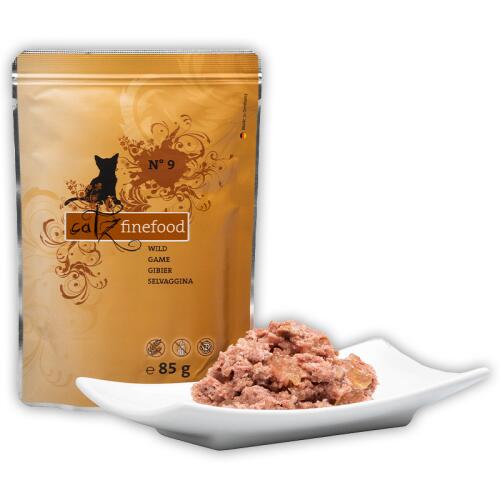 CATZ FINEFOOD Nassfutter NO.9 WILD für Katzen 85g Beutel