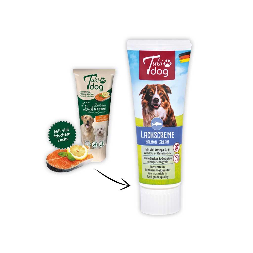 TUBIDOG Leckerli DELIKATESS LACHSCREME für Hunde 75g