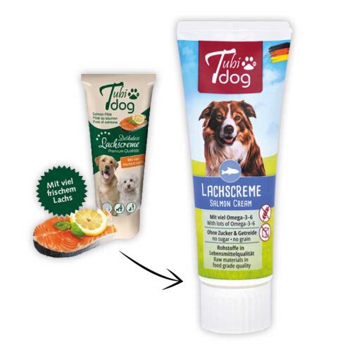 TUBIDOG Leckerli DELIKATESS LACHSCREME für Hunde 75g