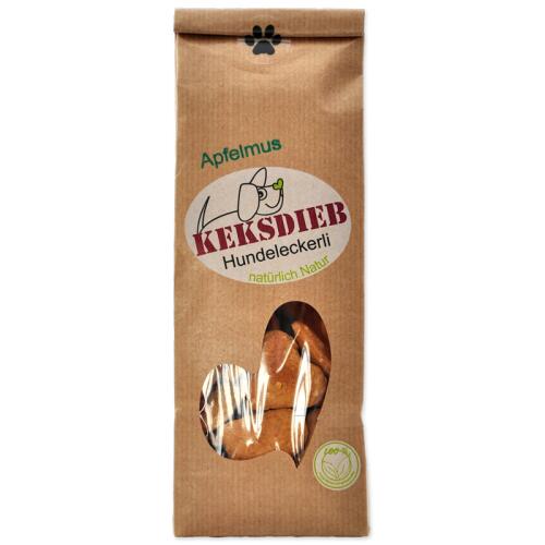 KEKSDIEB Leckerli APFELMUS HERZEN für Hunde 100g