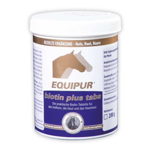 EQUIPUR Ergänzungsfutter BIOTIN PLUS TABS für Pferde 200g