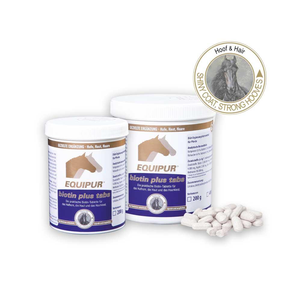 EQUIPUR Ergänzungsfutter BIOTIN PLUS TABS für Pferde 400g
