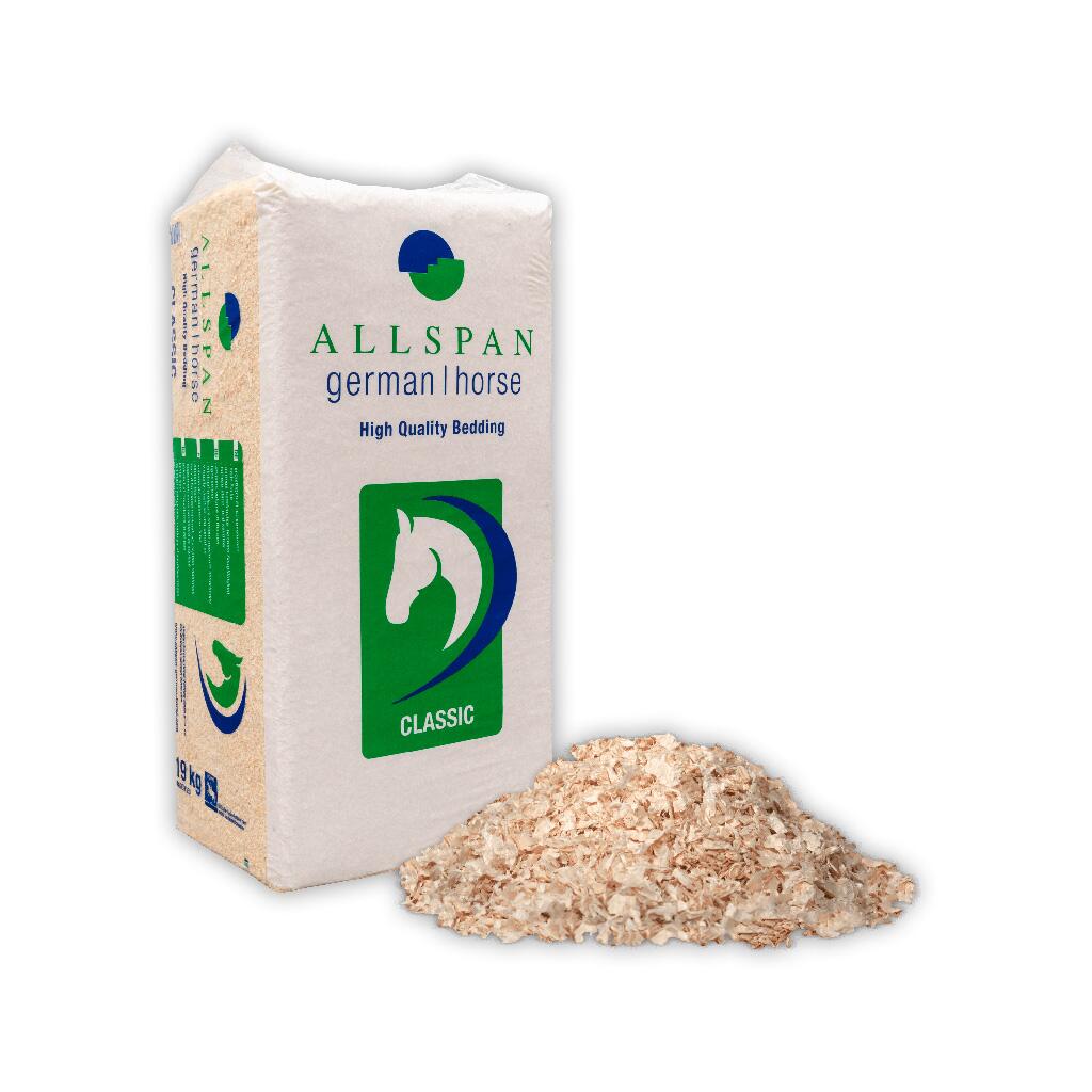 ALLSPAN GERMAN HORSE Einstreu CLASSIC AGHC für Pferde 19kg 21 Ballen = 1 Palette