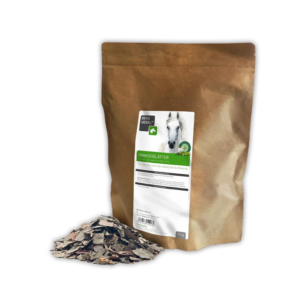 BERGSIEGEL Ergänzungsfutter GINGKOBLÄTTER für Pferde 1kg