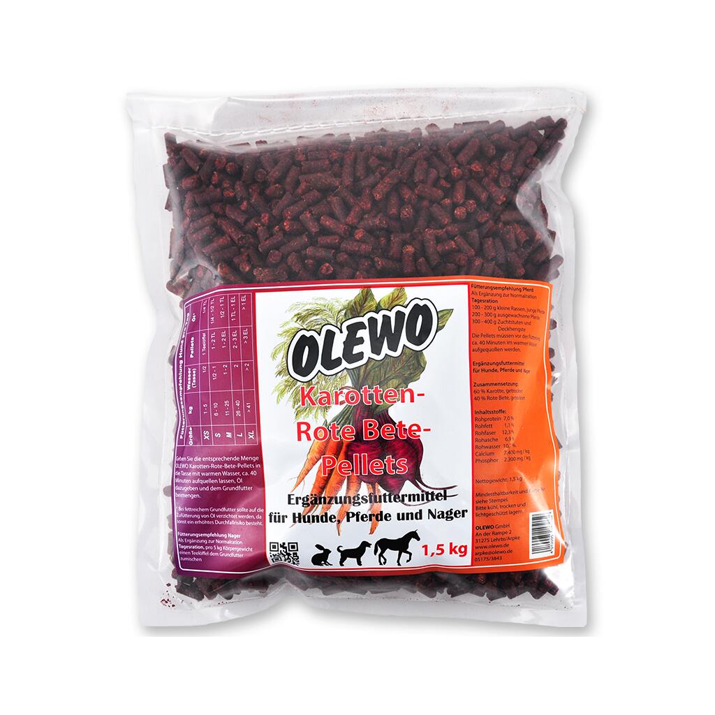 OLEWO Ergänzungsfutter KAROTTEN ROTE BETE PELLETS für Pferde