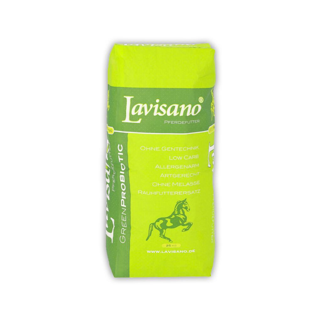 LAVISANO Futter GREENPROBIOTIC für Pferde 25kg 30 Sack = 1 Palette frachtfrei!