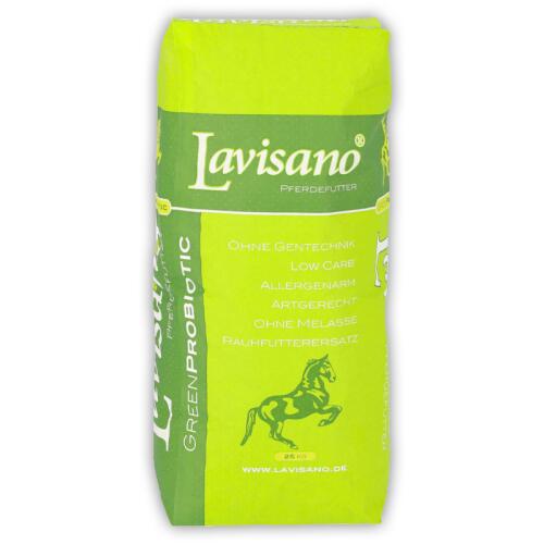 LAVISANO Futter GREENPROBIOTIC für Pferde 25kg 30 Sack = 1 Palette frachtfrei!