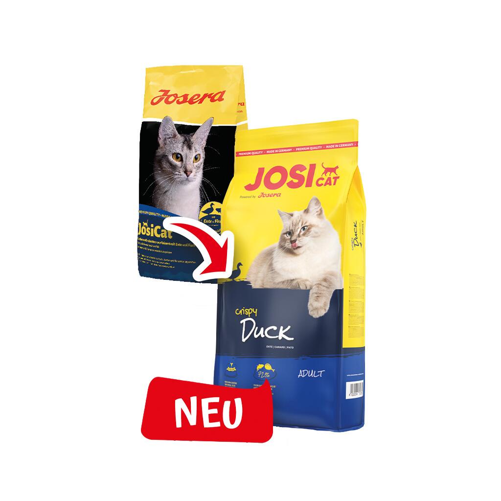 JOSICAT Trockenfutter CRISPY DUCK  für Katzen
