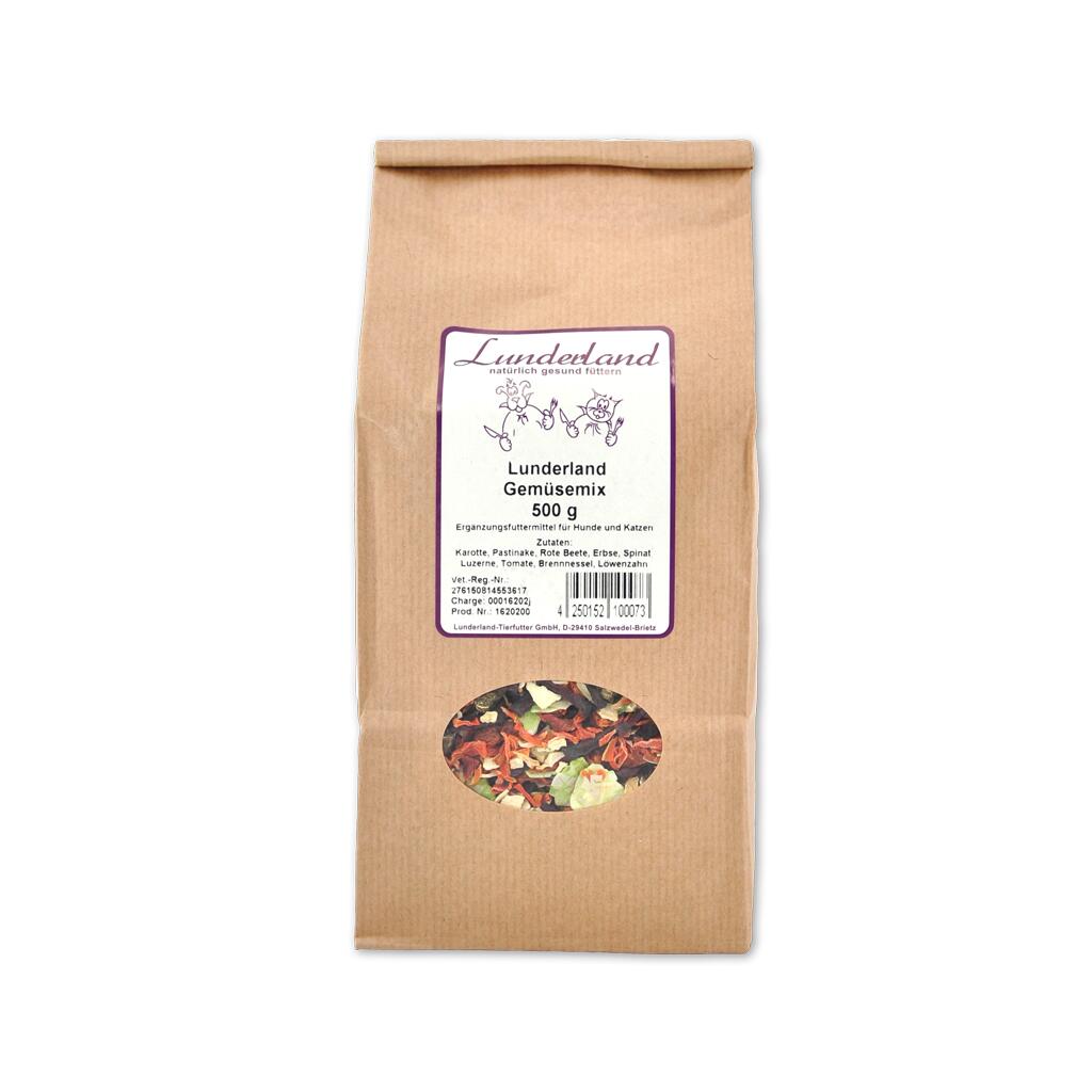 LUNDERLAND Ergänzungsfutter GEMÜSEMIX für Hunde 500g