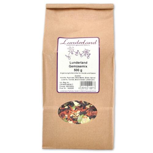 LUNDERLAND Ergänzungsfutter GEMÜSEMIX für Hunde 500g