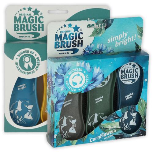 MAGIC BRUSH Pflegezubehör BÜRSTEN SET für Pferde 3 Stück