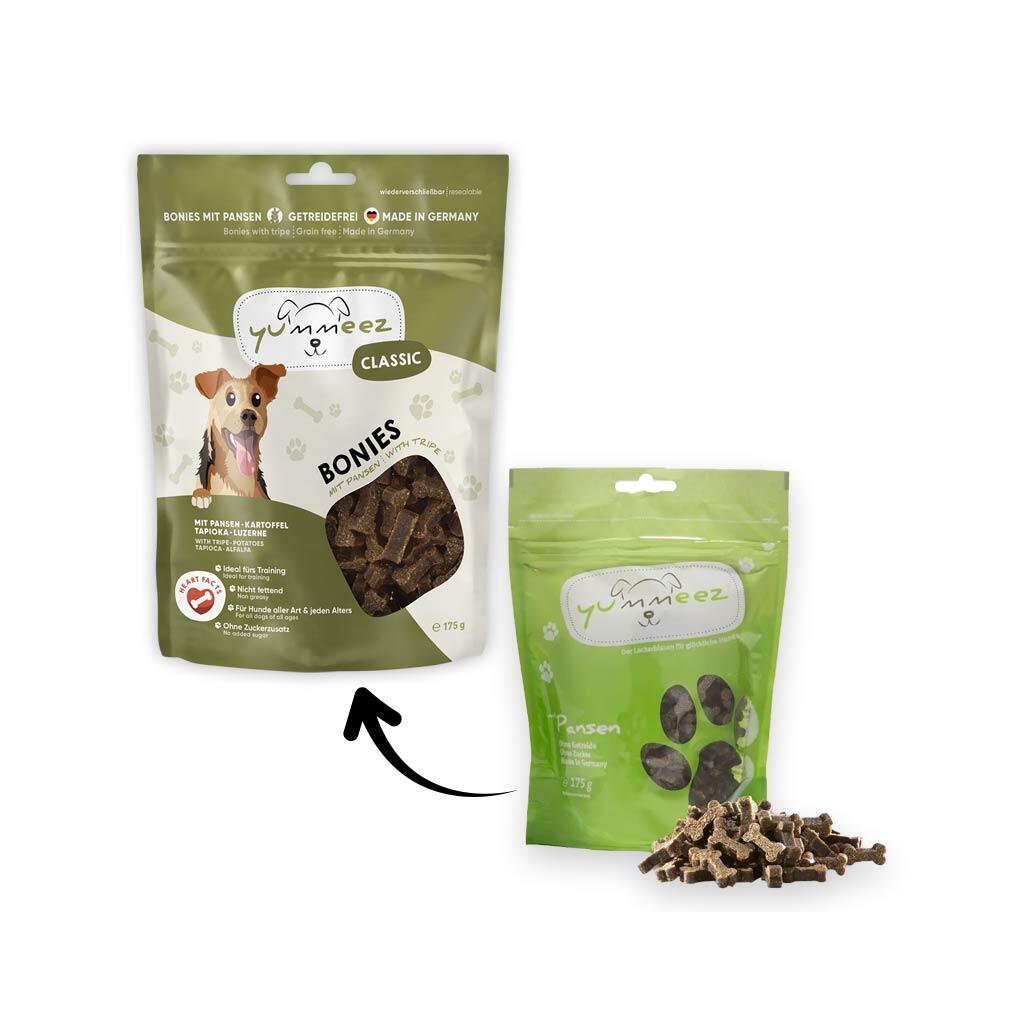 YUMMEEZ Leckerli CLASSIC BONIES PANSEN für Hunde 175g