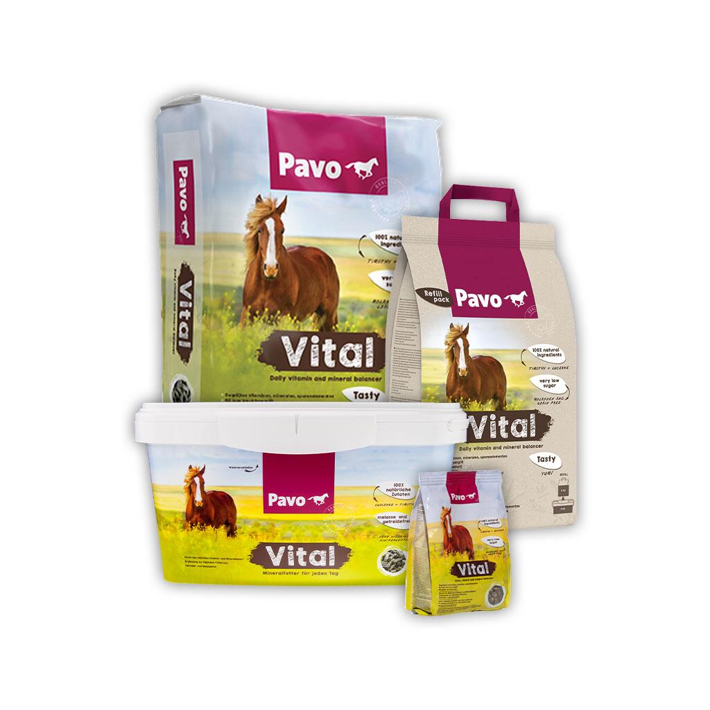 PAVO Mineralfutter VITAL für Pferde 8kg Eimer