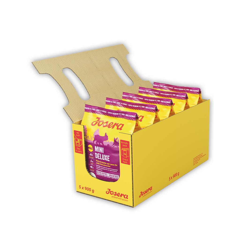 JOSERA Trockenfutter MINIDELUXE für kleine Hunde 5x900g = 4,5kg