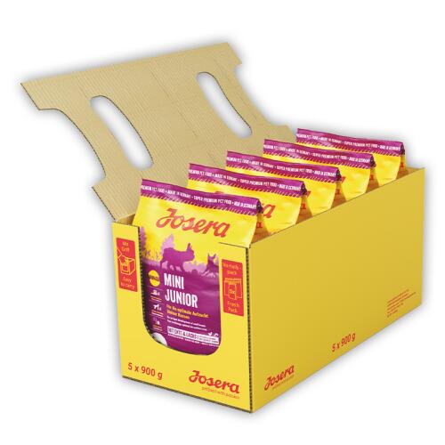 JOSERA Trockenfutter MINIJUNIOR für kleine Hunde 5x900g = 4,5kg