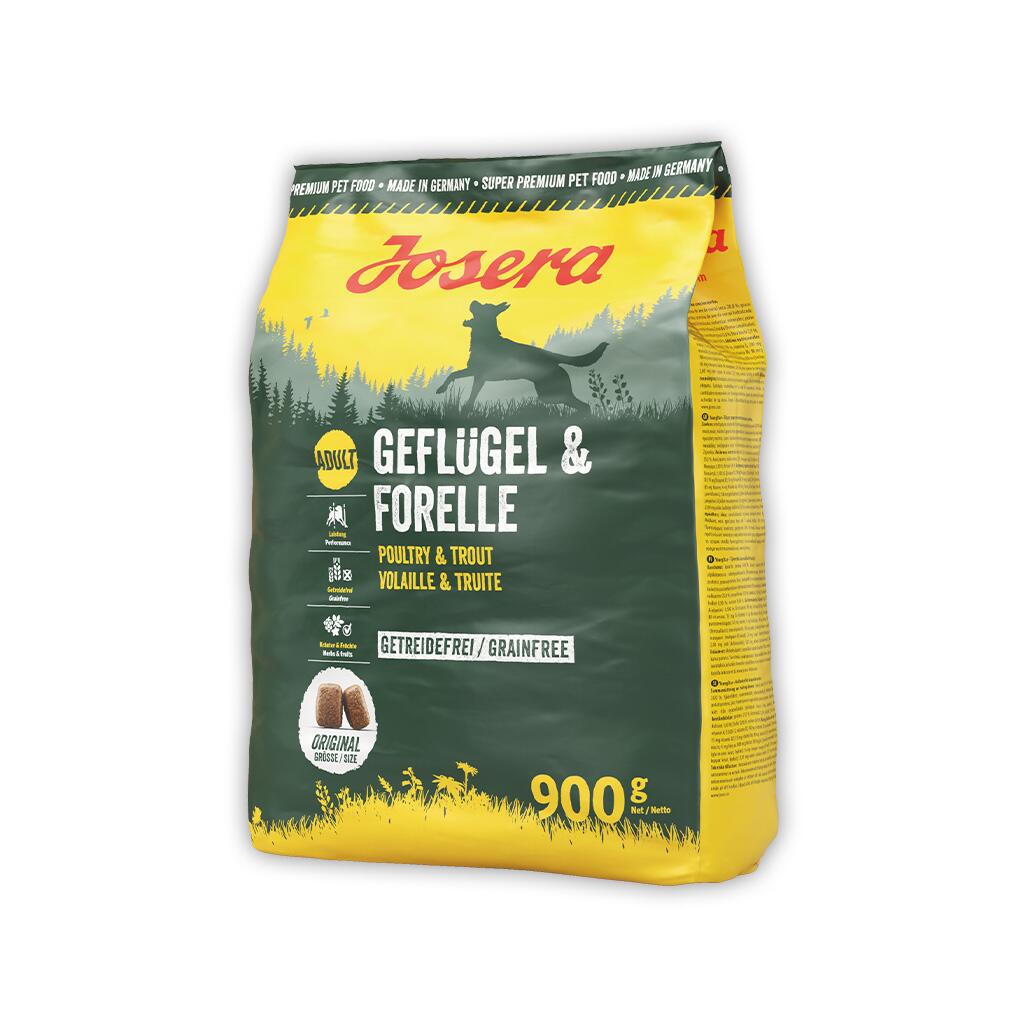 JOSERA Trockenfutter GEFLÜGEL & FORELLE für Hunde 900g