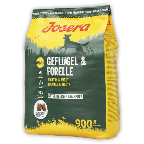 JOSERA Trockenfutter GEFLÜGEL & FORELLE für Hunde 900g