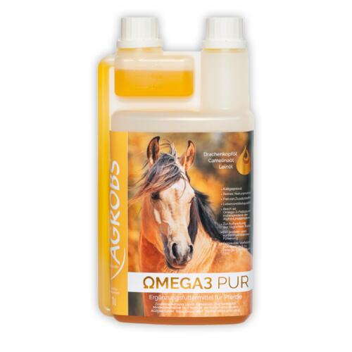 AGROBS Ergänzungsfutter OMEGA3 PUR für Pferde 1 Liter