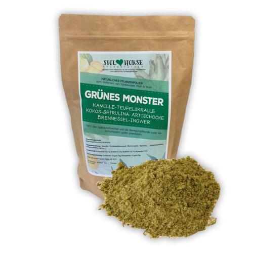 SIGLHORSE Ergänzungsfutter SCHMUSI GRÜNES MONSTER für Pferde 1kg