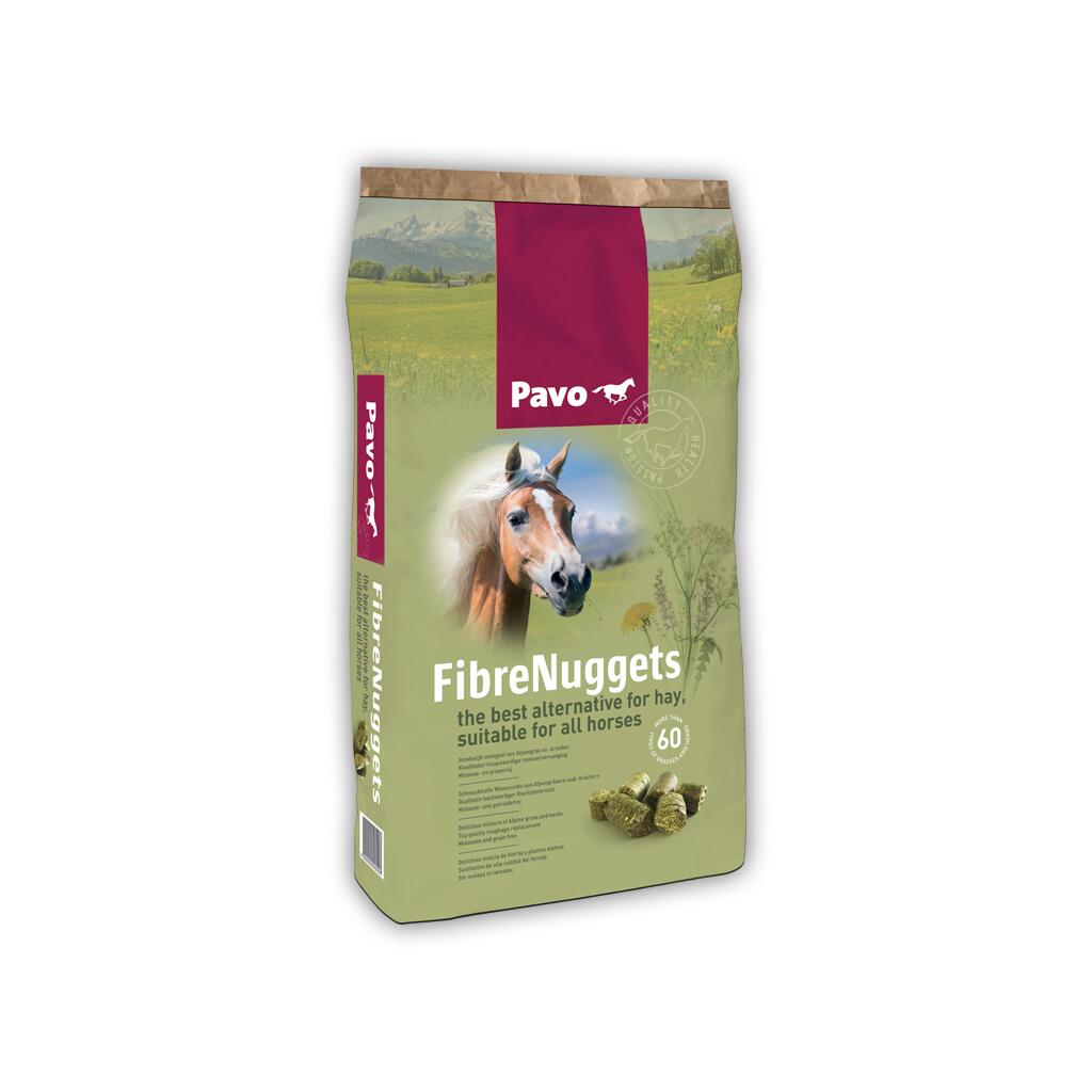 PAVO Futter FIBRENUGGETS für Pferde 20kg