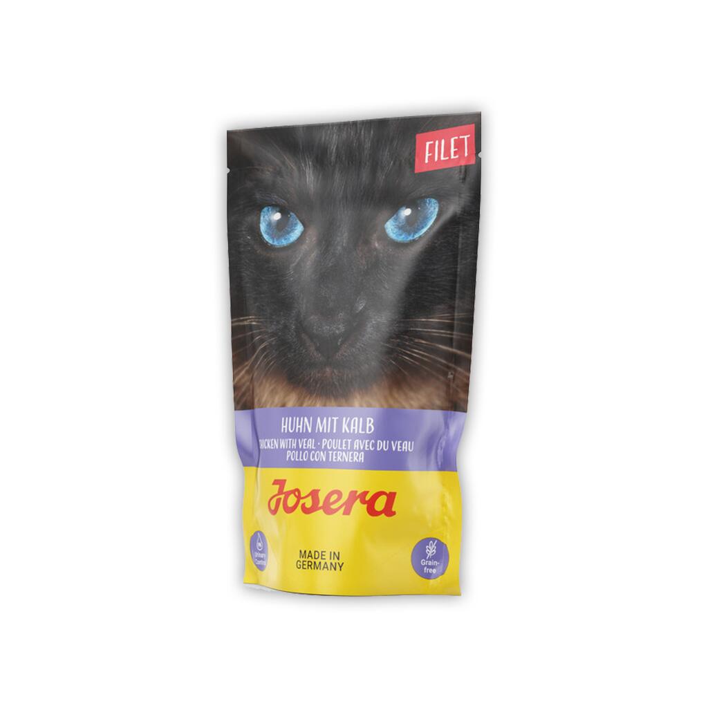 JOSERA Nassfutter FILET HUHN MIT KALB für Katzen 70g