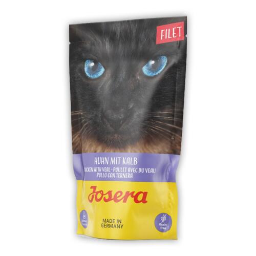 JOSERA Nassfutter FILET HUHN MIT KALB für Katzen 70g