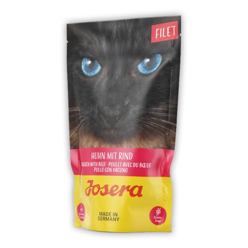 JOSERA Nassfutter FILET HUHN MIT RIND für Katzen 70g
