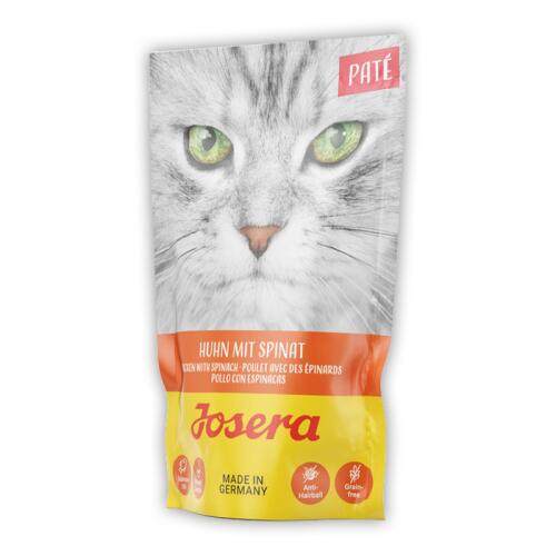 JOSERA Nassfutter PATE HUHN MIT SPINAT für Katzen 85g