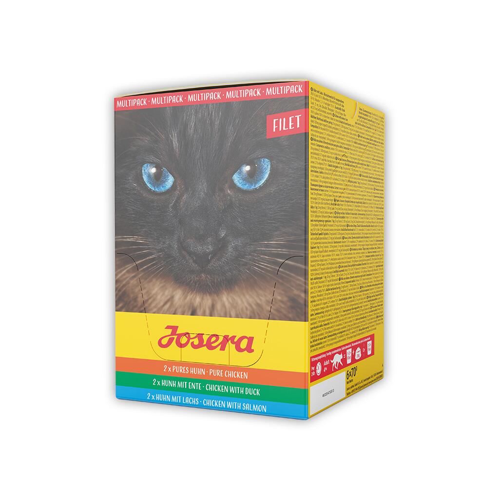 JOSERA Nassfutter FILET MULTIPACK für Katzen 6x70g