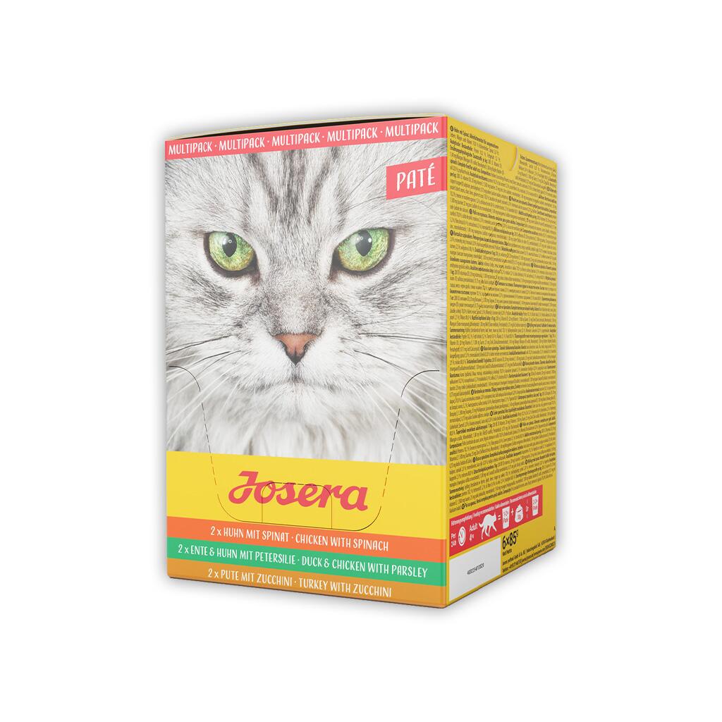 JOSERA Nassfutter PATE MULTIPACK für Katzen 6x85g