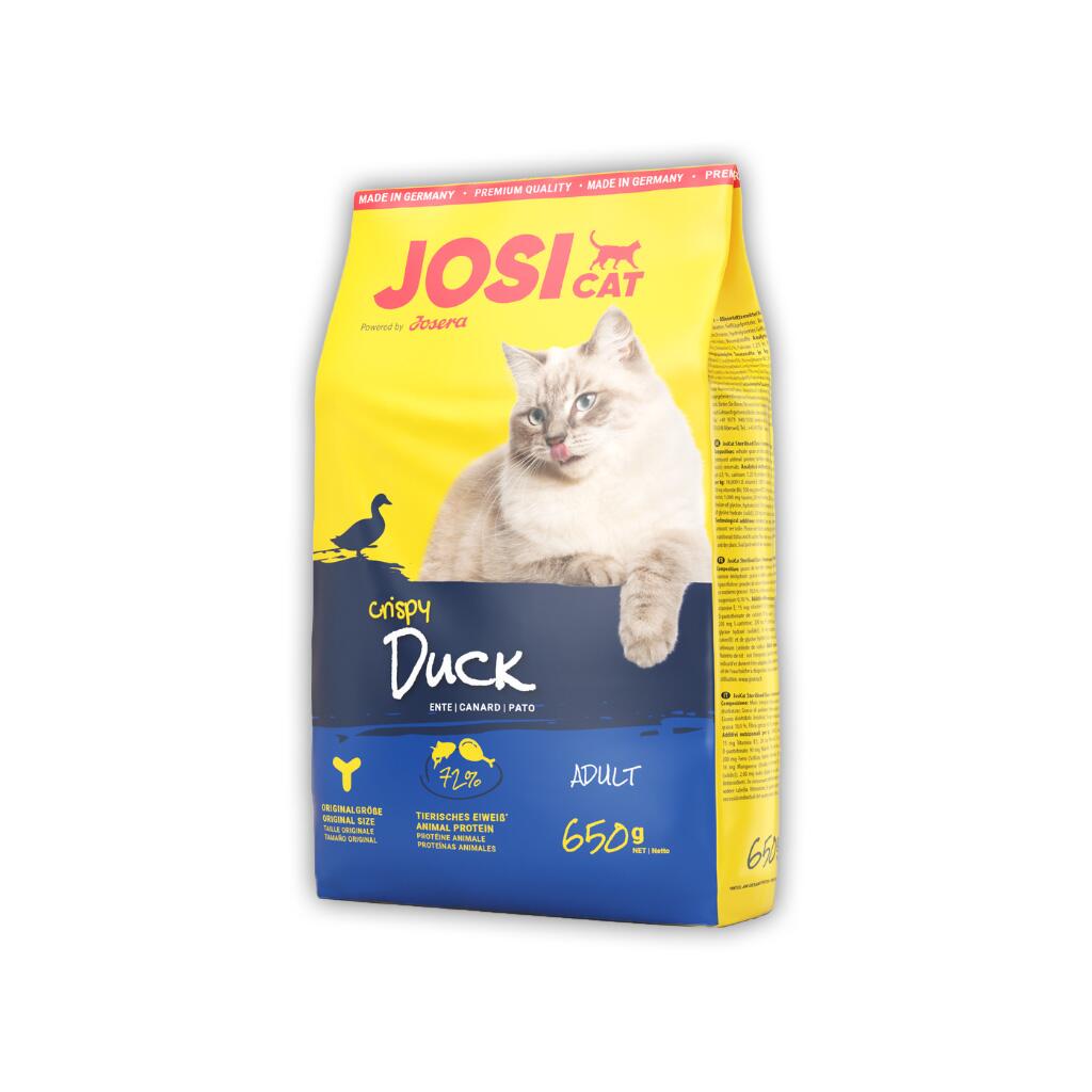 JOSICAT Trockenfutter CRISPY DUCK  für Katzen 650g