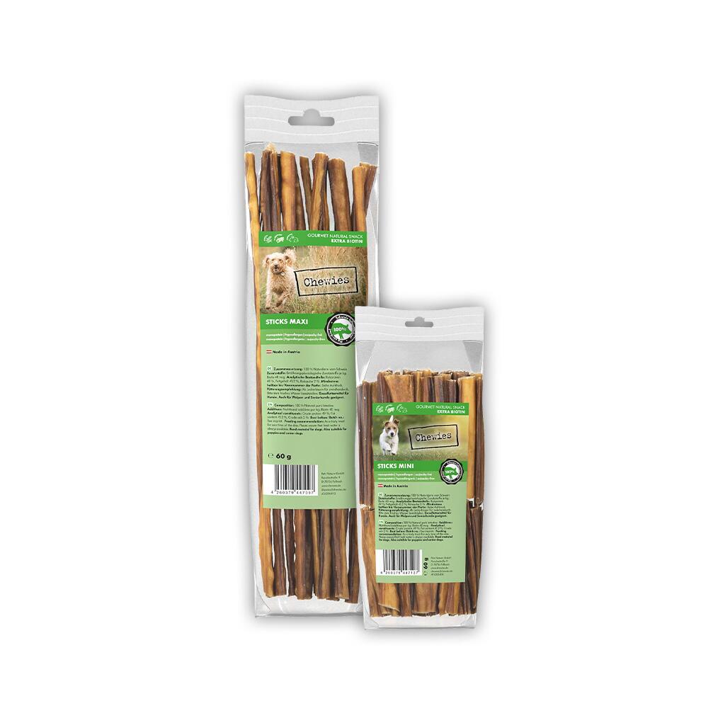 CHEWIES Leckerli STICKS SCHWEIN für Hunde 60g