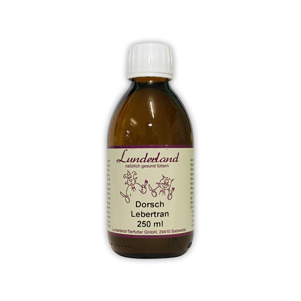 LUNDERLAND Ergänzungsfutter DORSCHLEBERTRAN für Hunde 250ml