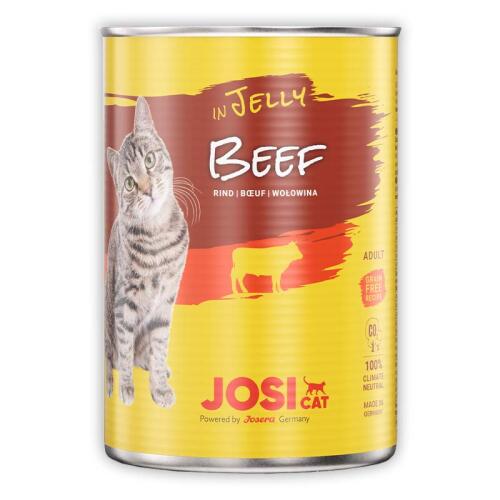 JOSICAT Nassfutter BEEF IN JELLY für Katzen 400g